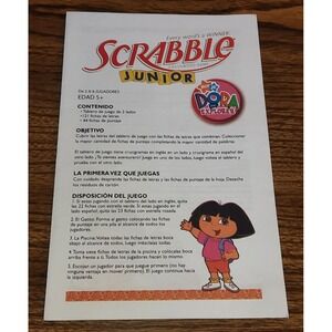Dora Scrabble Junior Game Replacement Piece Spanish Instructions